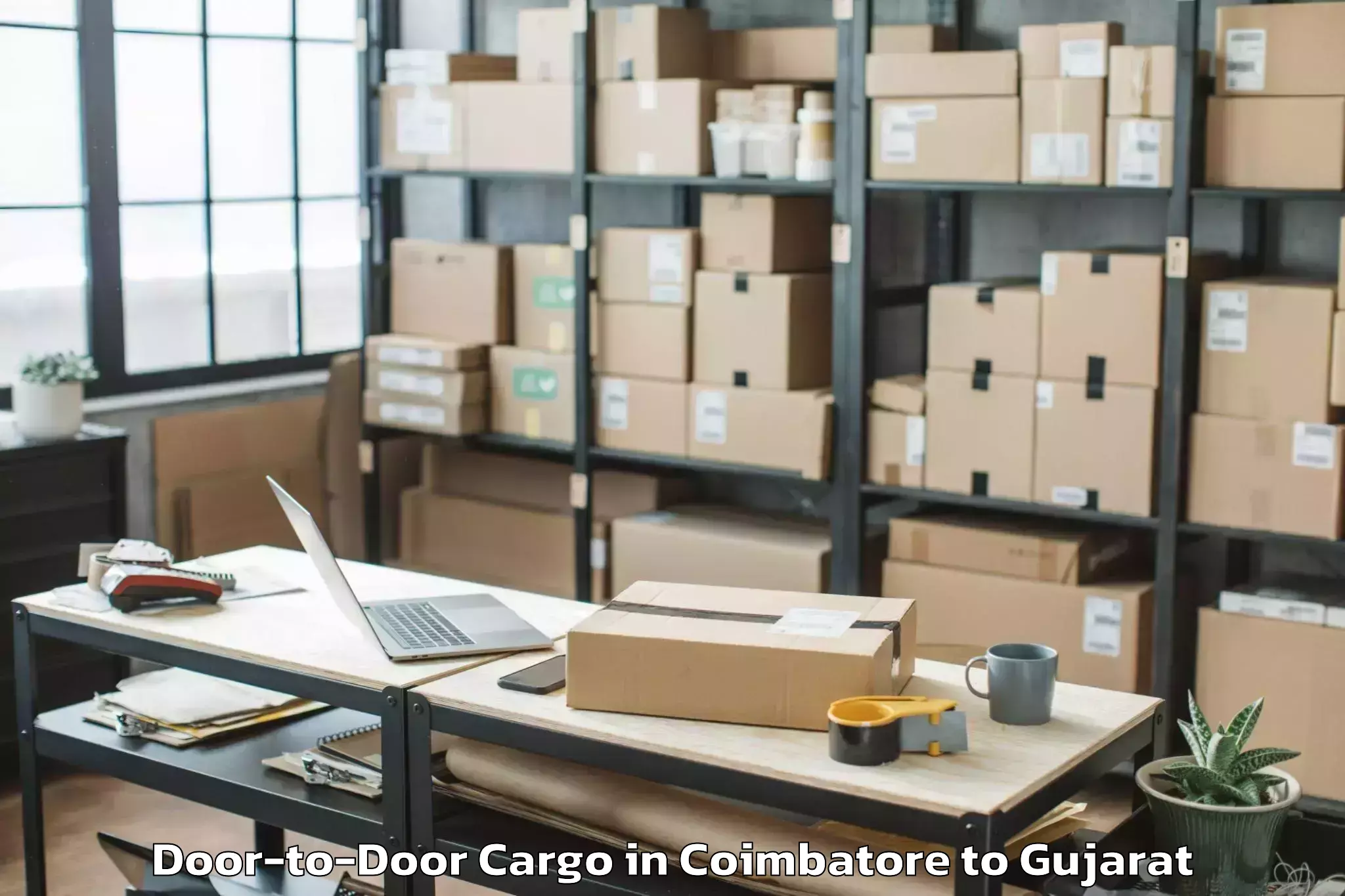 Affordable Coimbatore to Adalaj Door To Door Cargo